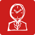 Icon Mensch mit Uhr als Gesicht