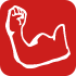 Icon mit Armmuskel
